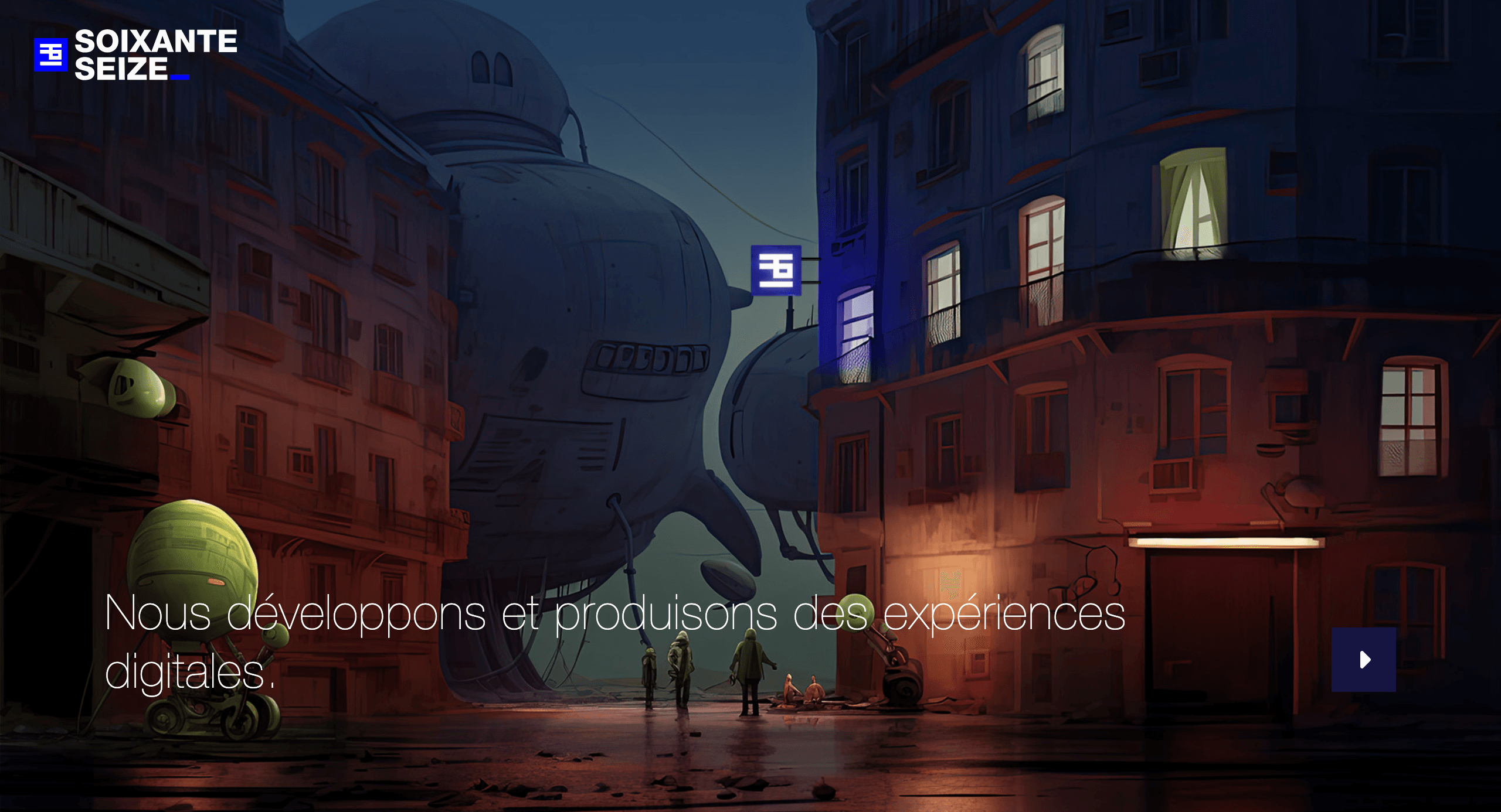 Page d'accueil du site web de SoixanteSeize