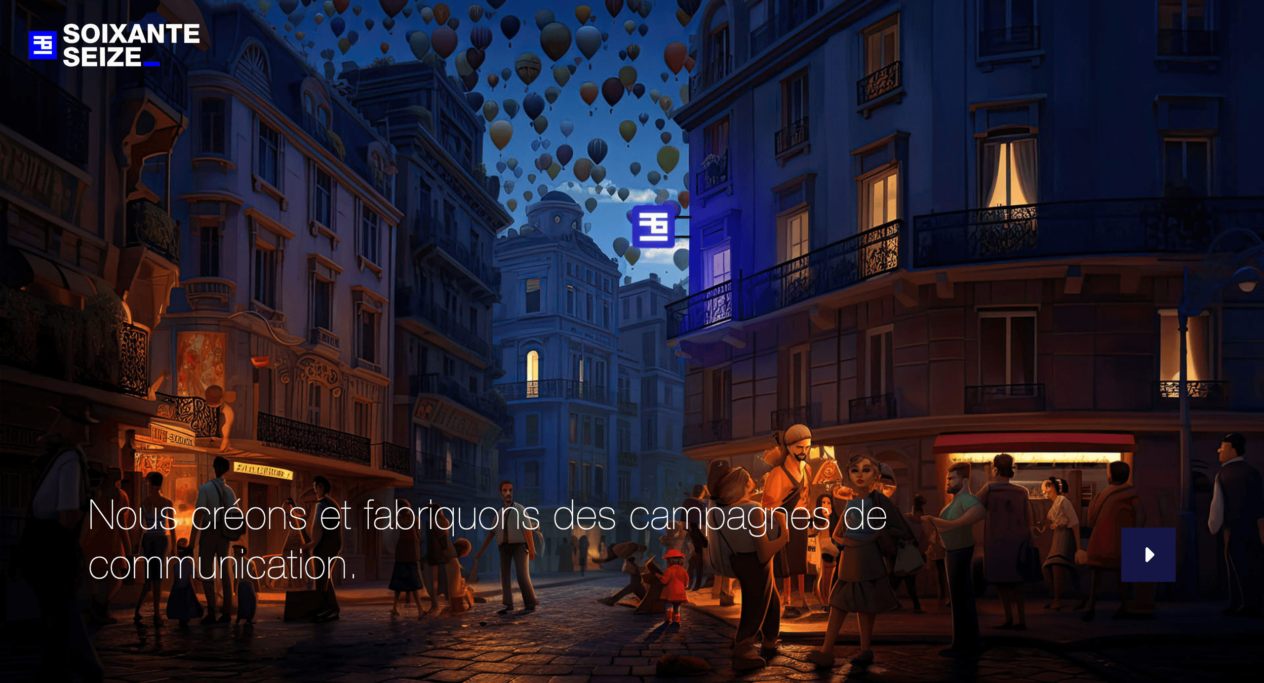 Page d'accueil du site web de SoixanteSeize